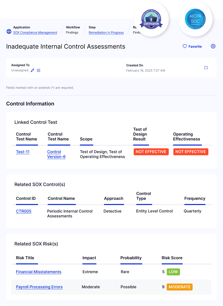 screenshot of LogicGate Risk Cloud